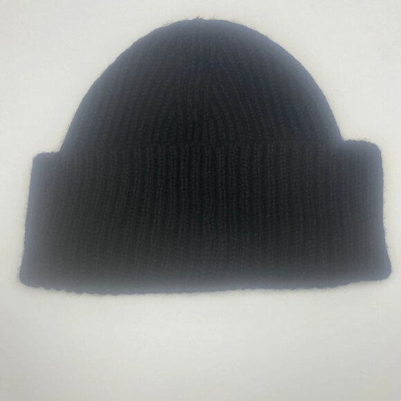 PRADA Black Re-Nylon Wool Beanie Men’s Triangle Logo - Multiple Sizes - Picture 2 of 4